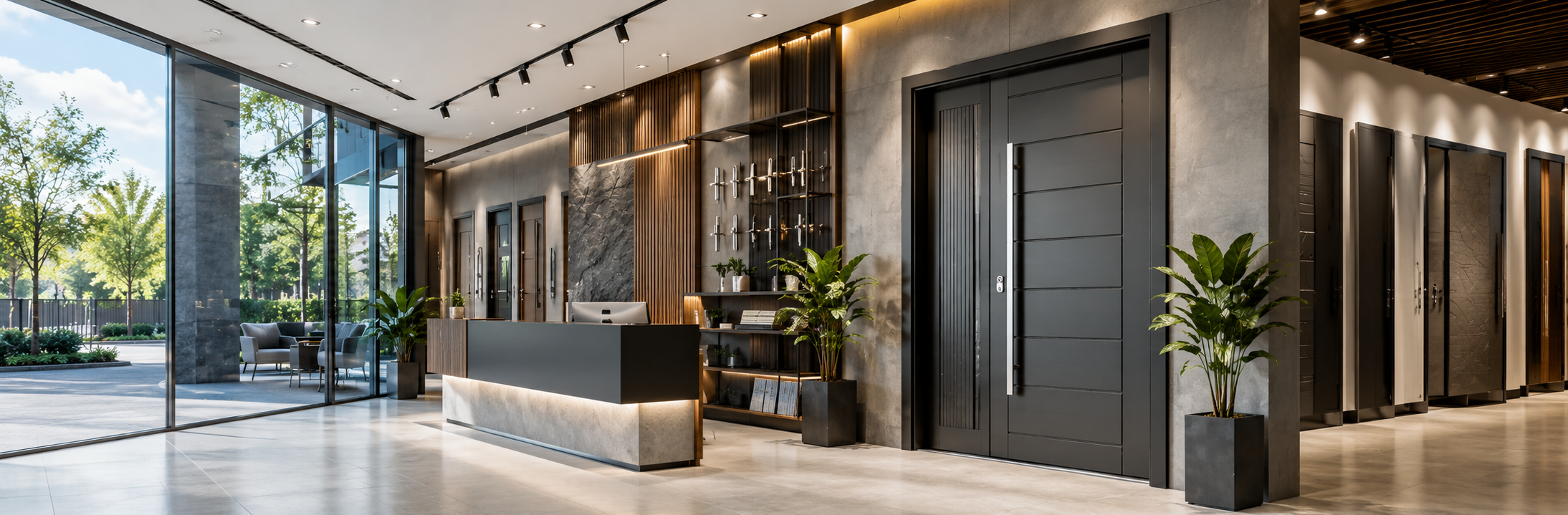 Premium steel door architectural entrance